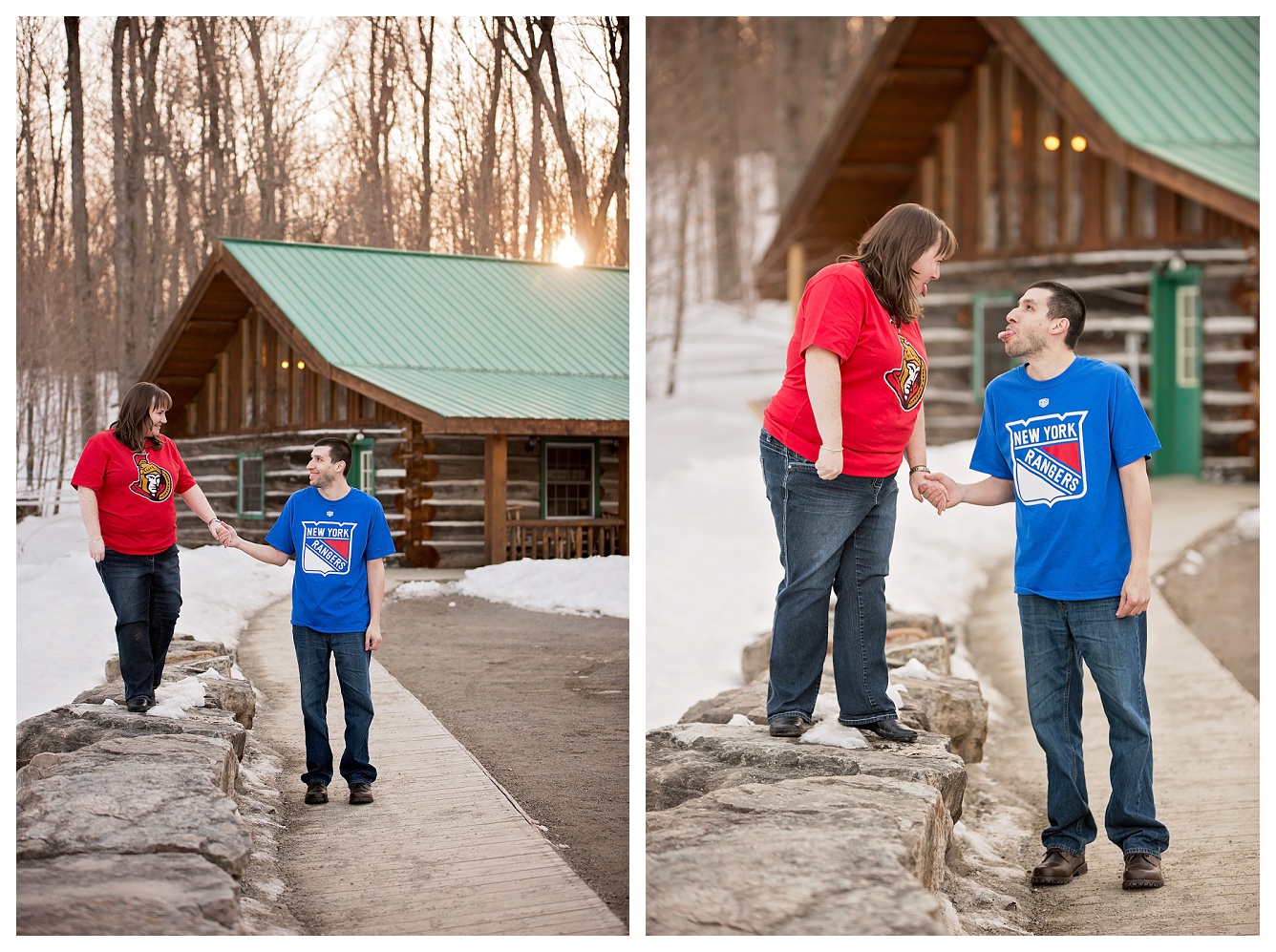 Engagement at Wheelers pancake house